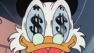 yeux de picsou avec dollars